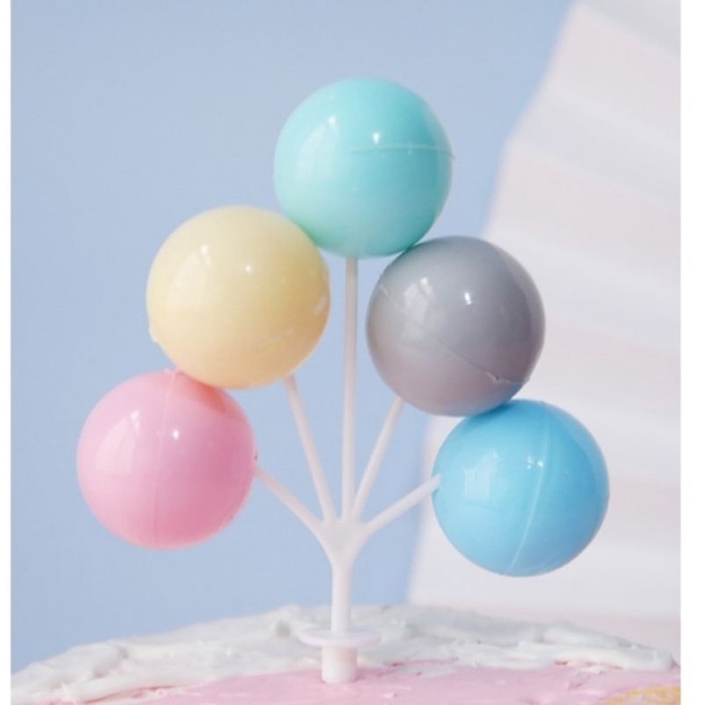 Chùm bóng nhựa trang trí bánh kem sinh nhật