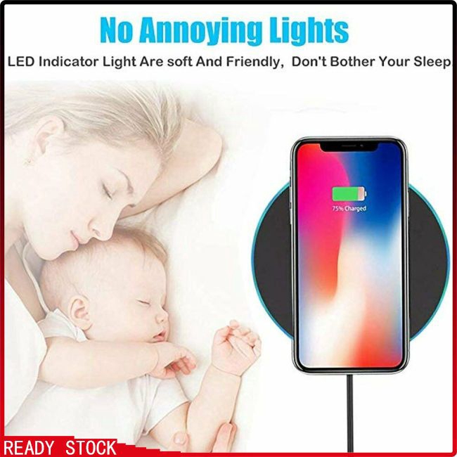 Luxury Qi Fast Wireless Charger for Samsung Galaxy S10 Plus S9 S8 S7 Note 9 8