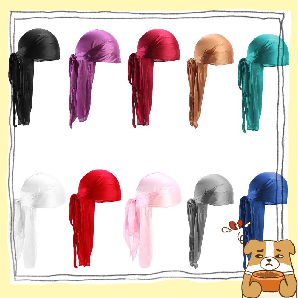 Khăn Trùm Đầu Bằng Lụa Co Giãn Phong Cách Cướp Biển Thời Trang Có Thể Điều Chỉnh Cho Nữ