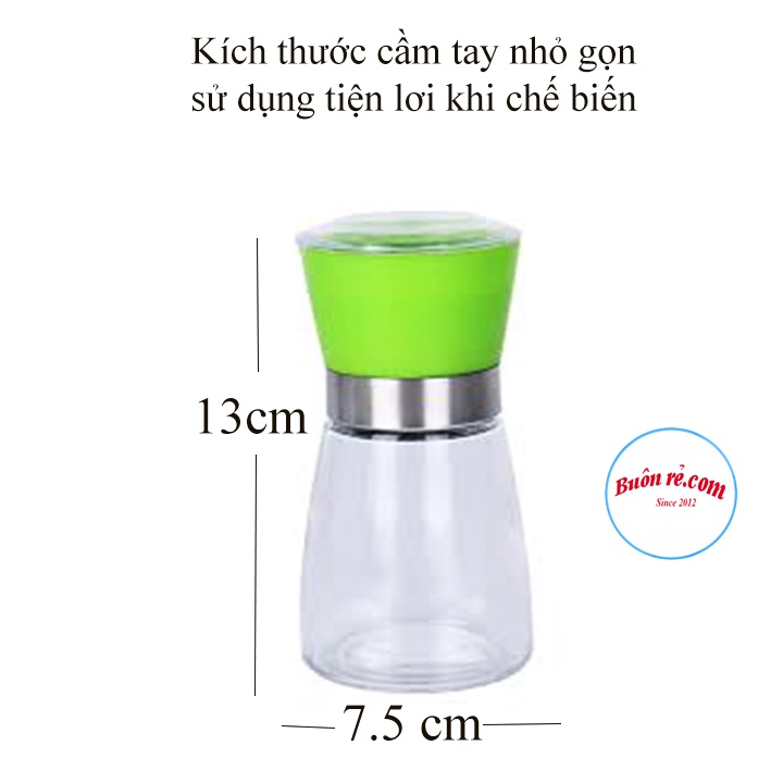 Xả sốc 3 ngày lọ xay tiêu tiện dụng bằng thủy tinh trong suốt sang trọng - br00621