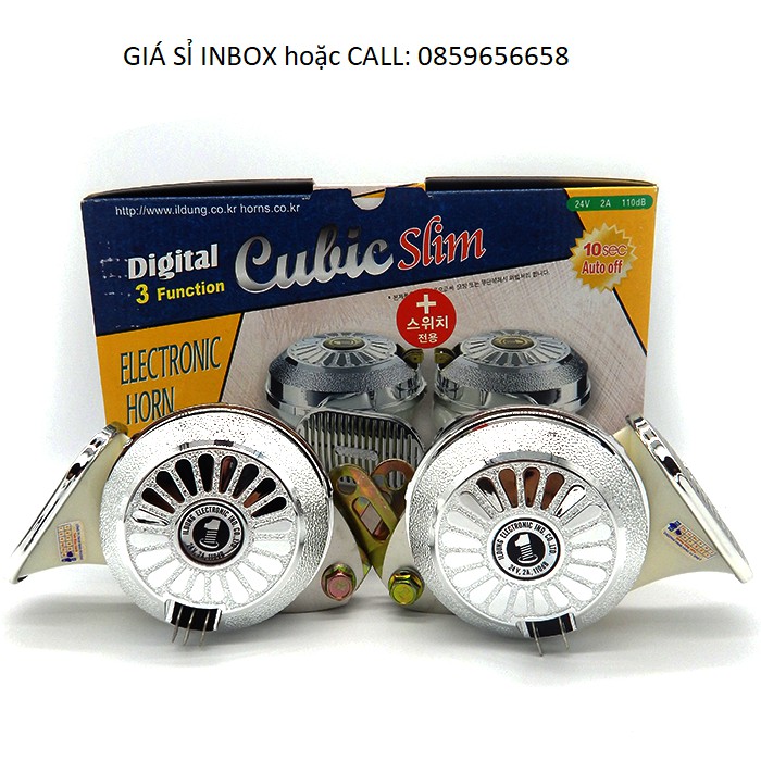 Còi ngân hàn quốc 3 tiếng CULIC SLIM 12V/24V chuẩn hãng CUBIC bảo hành 6 tháng