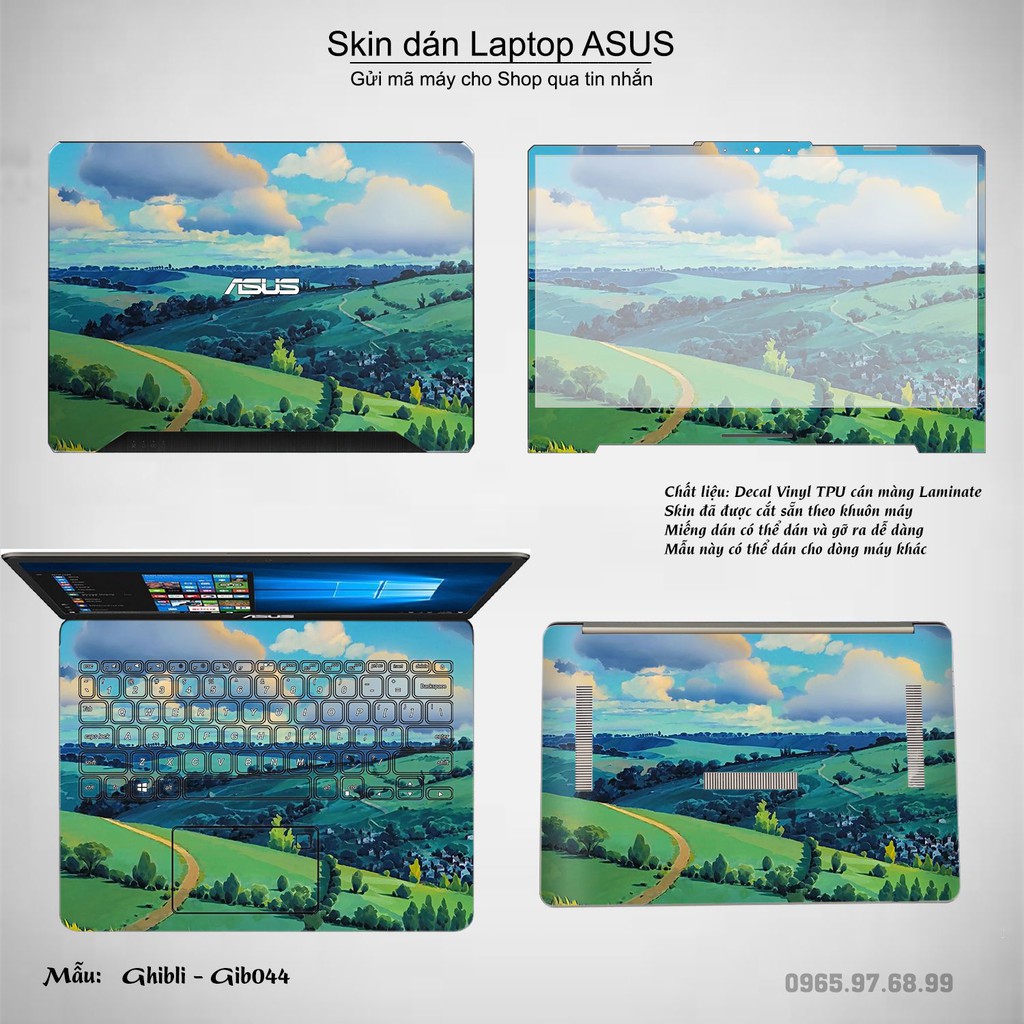 Skin dán Laptop Asus in hình Ghibli film (inbox mã máy cho Shop)