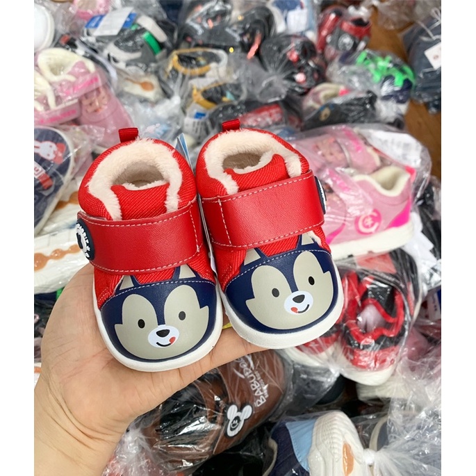 Giày tập đi lót lông cho bé chân dài 10-13cm