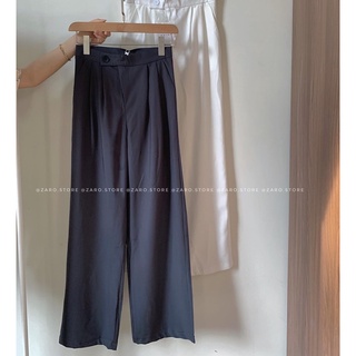 Quần tây suông cúc lệch