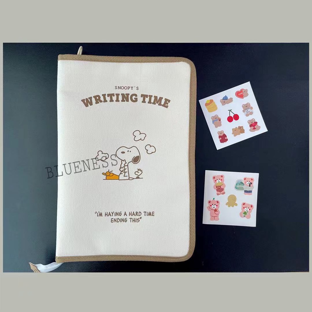 Túi đựng máy tính bảng bằng vải bạt in hình Snoopy 11-inch