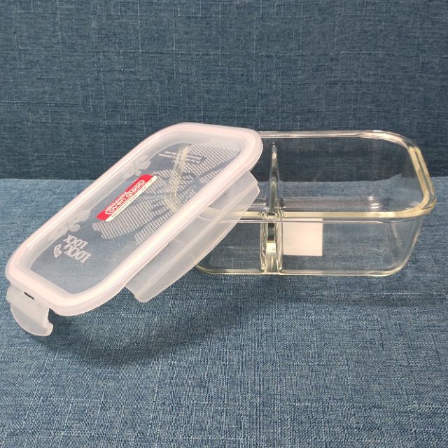 Bộ 2 hộp thủy tinh Lock&Lock (1 hộp 2 ngăn 1.05L và 1 hộp 740ml) kèm túi | BigBuy360 - bigbuy360.vn