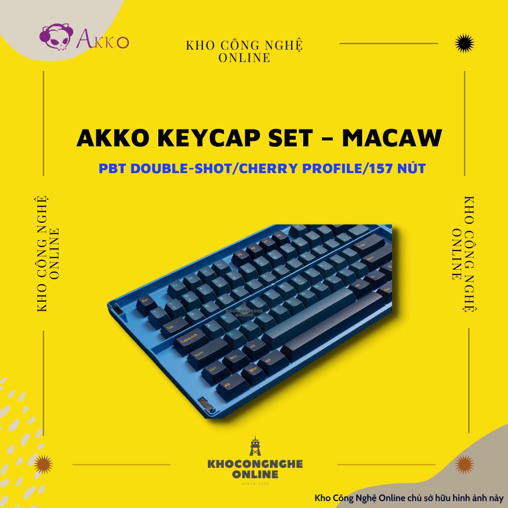 AKKO Keycap set – Macaw (PBT Double-Shot/Cherry profile/157 nút)