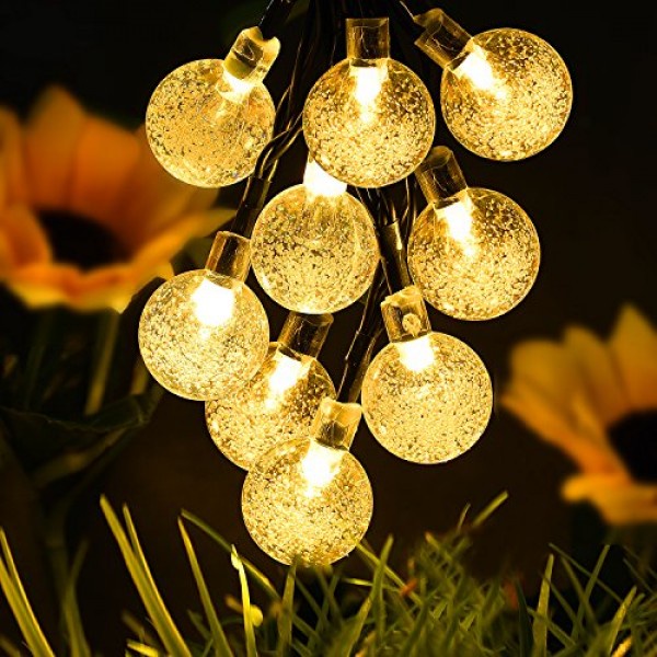 Dây đèn led cherry ball, dây đèn led pha lê , đèn nháy bi bọt nước 10m bóng sáng vàng trang trí nhà cửa, trang trí tết