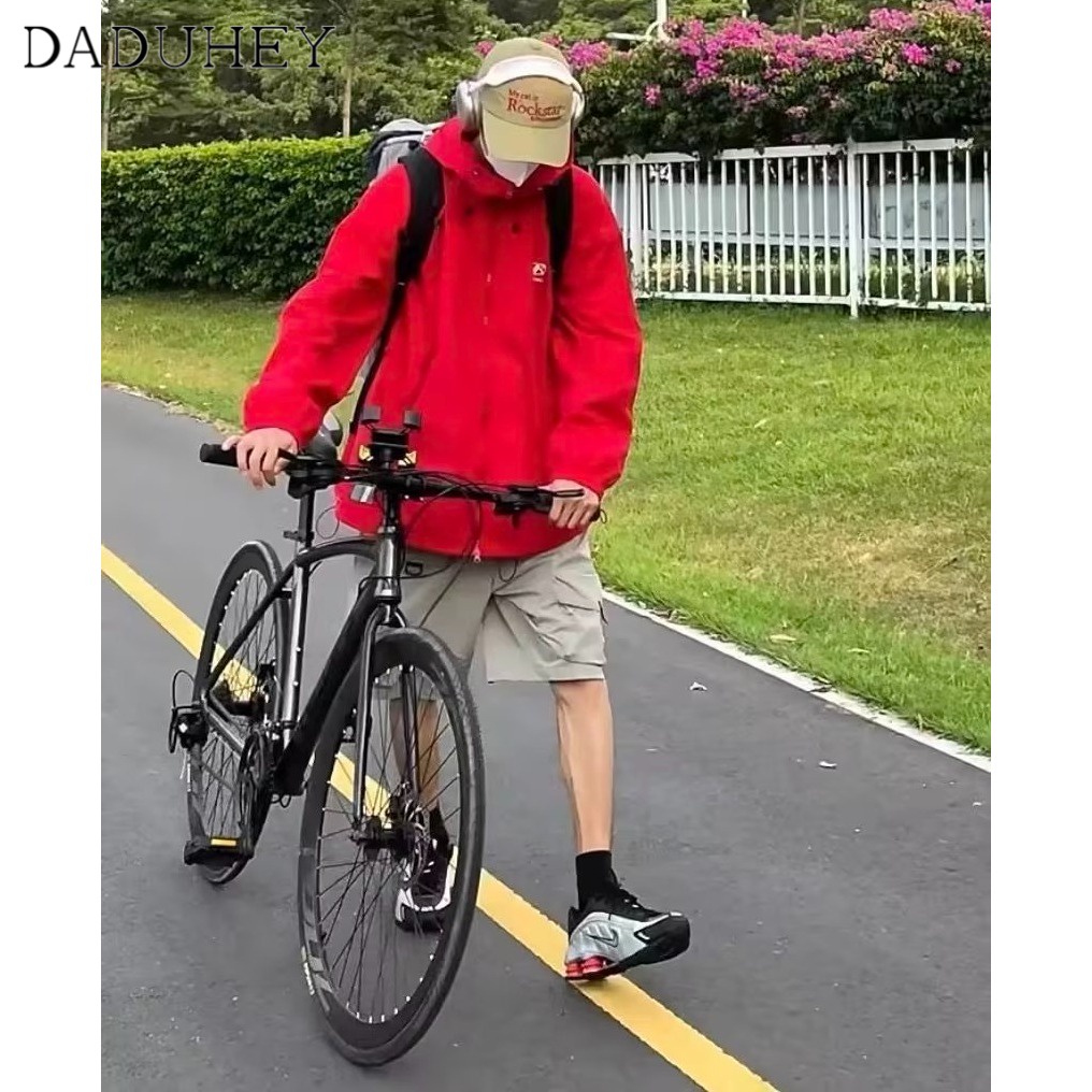 DaDuHey American Style Loose Outdoor All-Matching Hooded Jacket Men's and Women's Autumn Fashion Brand Ins Casual Couple Jacket Jacket