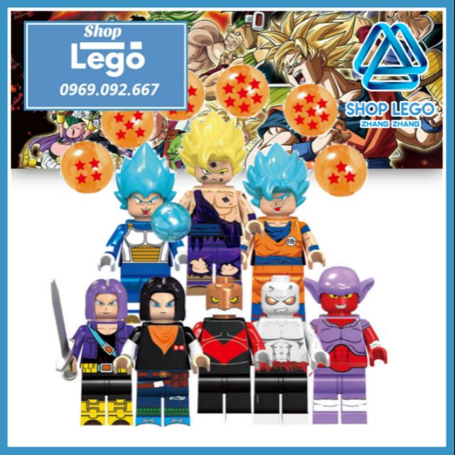 Xếp hình 7 viên ngọc rồng Dragon Ball Lego Minifigures Kopf KF6045