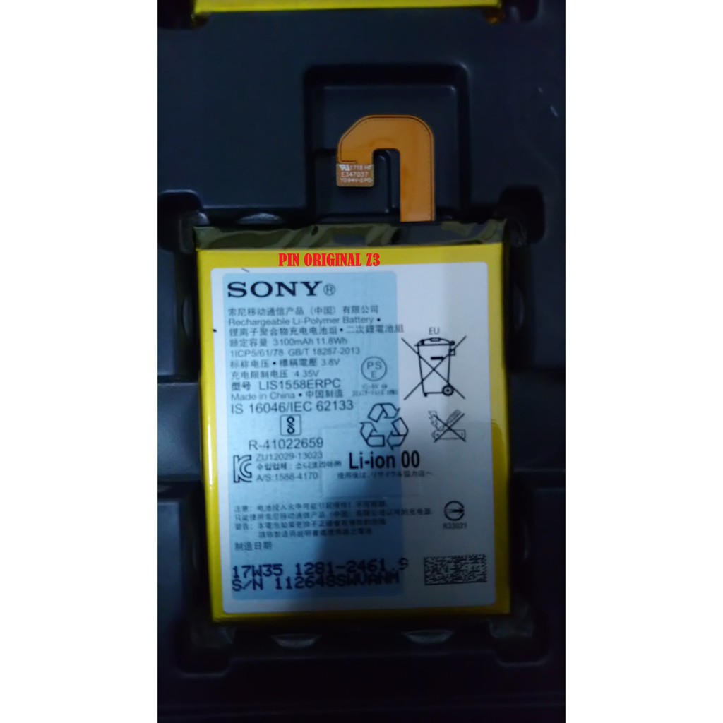 [PIN ZIN CHÍNH HÃNG SONY Z3-D66XX]