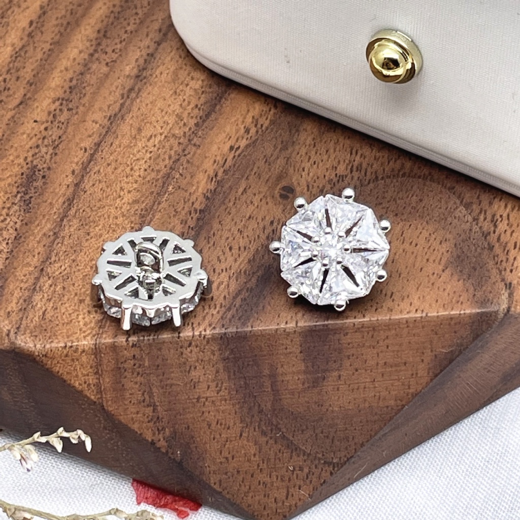 1525375     Hàng Bán Sỉ Nút Áo Hình Tam Giác Đính Đá zircon Siêu Lấp Lánh Phụ Kiện Thủ Công