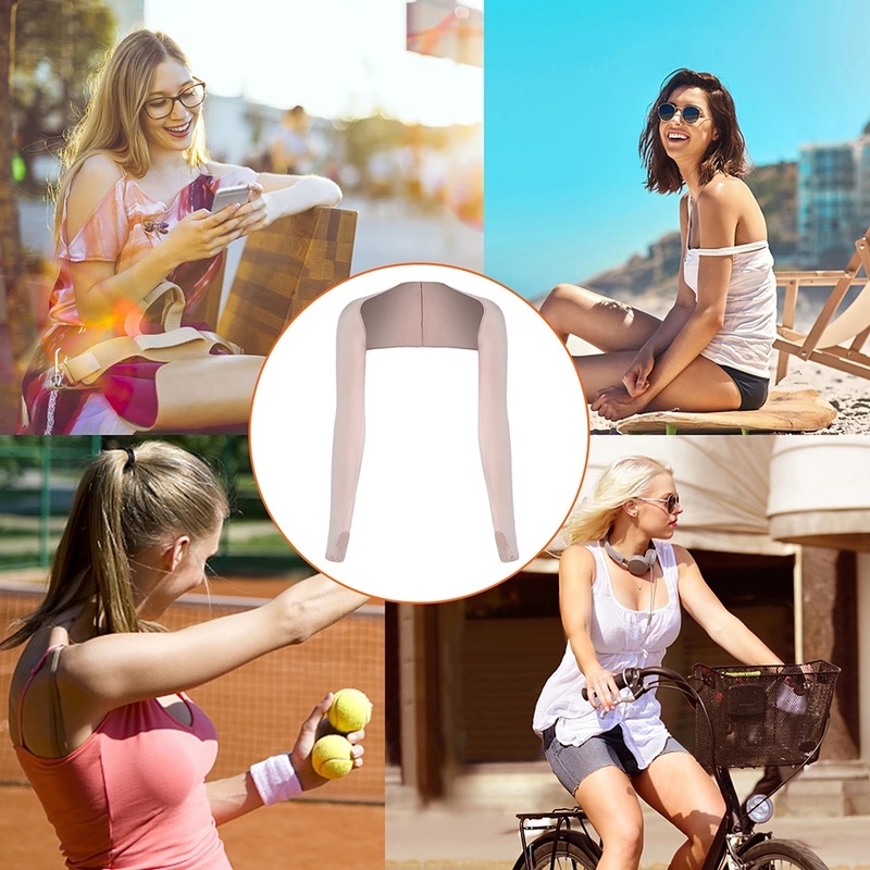 Găng cánh tay kiêm bảo vệ cổ chống nắng/ tia UV thông thoáng cho hoạt động ngoài trời