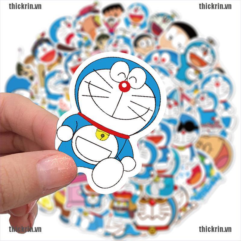 <Hot~new>50Pcs Doraemon Stickers For Laptop Motorcycle Luggage Snowboard Car Decal