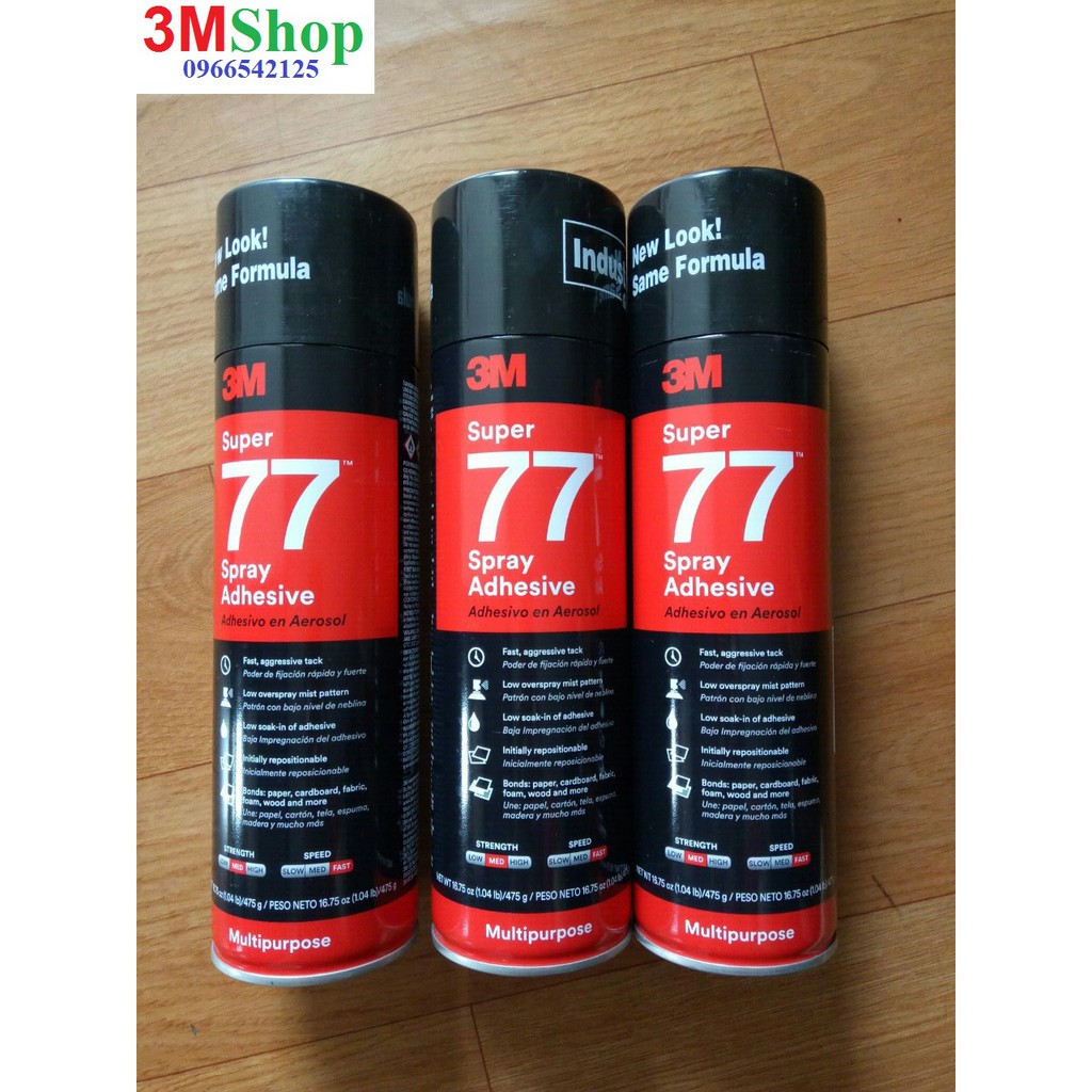 KEO PHUN XỊT ĐA NĂNG 3M SUPER 77 (375g)