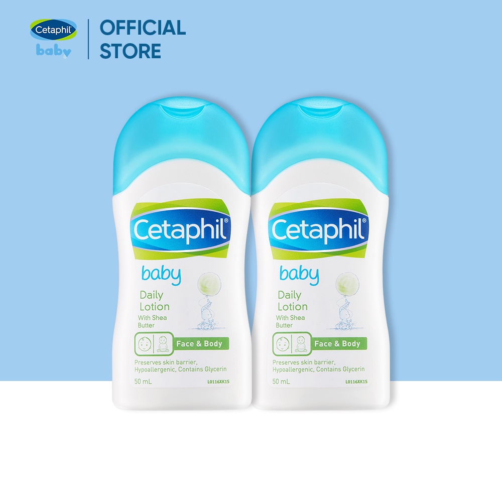 [Gift] Combo 2 Sữa Dưỡng Ẩm Dịu Lành Hằng Ngày Cho Bé Cetaphil Baby Daily Lotion 50Ml/Chai