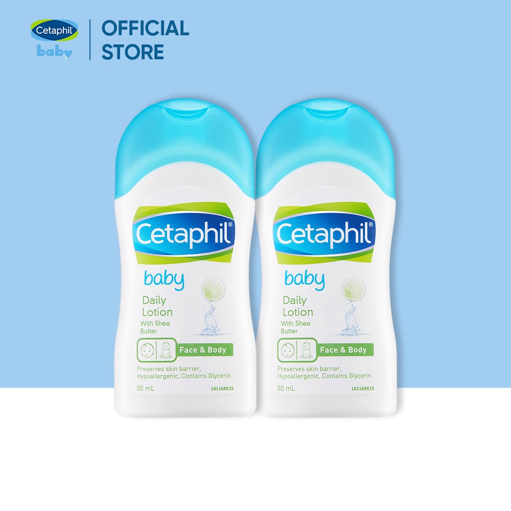 [GIFT] Combo 2 Sữa dưỡng ẩm dịu lành hằng ngày cho bé Cetaphil Baby Daily Lotion 50ml/chai