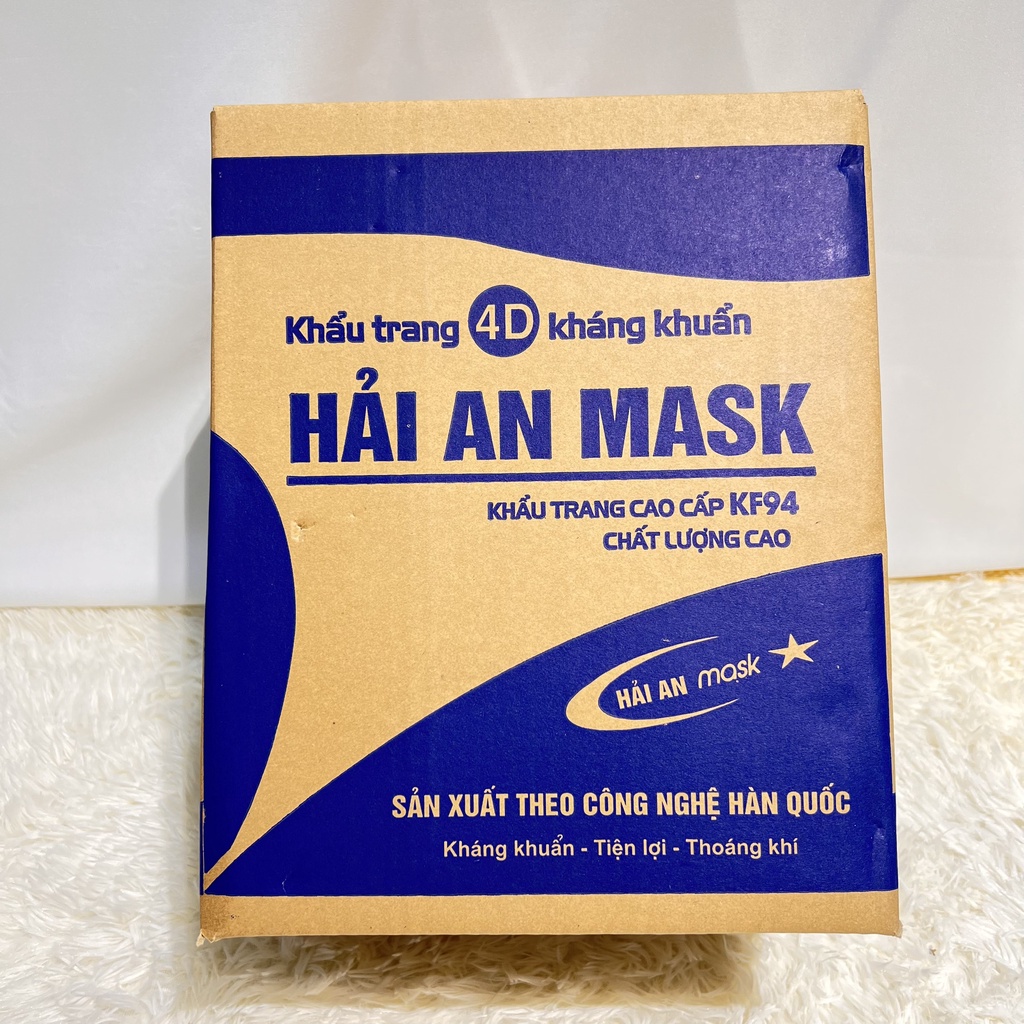 [Combo 100 Chiếc ] Khẩu Trang 4D Hải An Mask KF94 Y Tế Xuân Lai Chất Dày Dặn Quai Bền Dáng Đẹp Ôm Sát Mặt