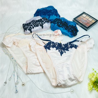 Quần lót satin thời trang dây lưng cao size M - LL - QLST0008