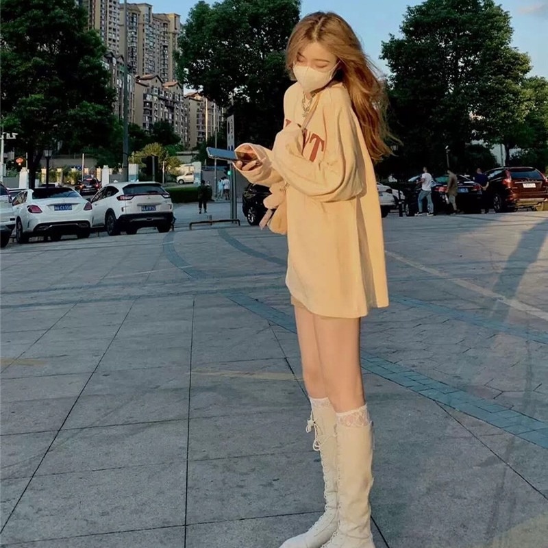 Áo Dài Tay Dont Smoke PEONYB Unisex [FREESHIP] Nỉ form rộng tay bồng màu be kiểu dáng dài oversize 3158 hàn quốc đẹp