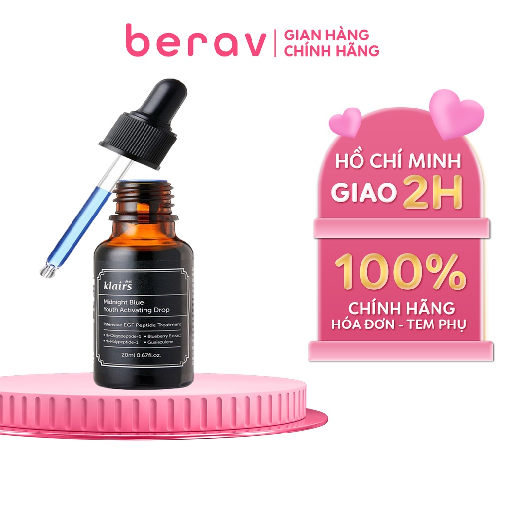 Tinh Chất Klairs Midnight Blue Youth Activating Drop Serum Phục Hồi Da Sau Mụn 20ml