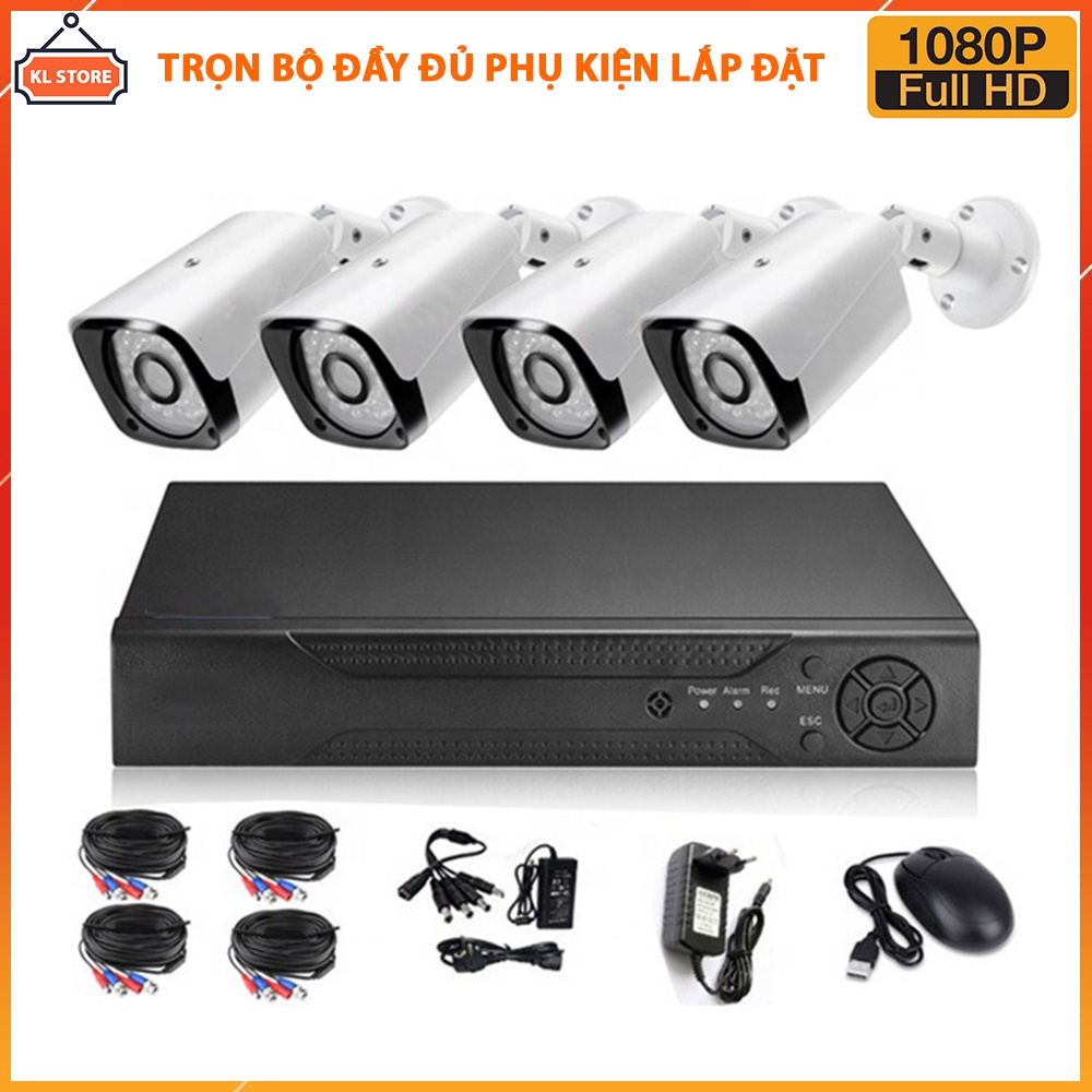 Bộ KiT Camera AHD 2.0 MP 1080 Full HD kèm ổ cứng 500gb