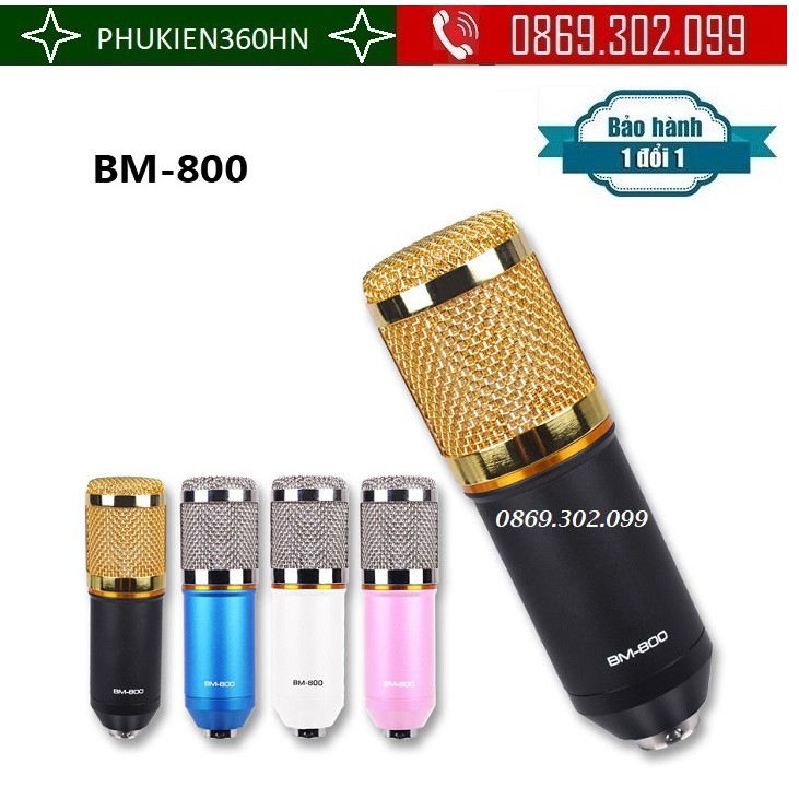 [Mã ELHACE giảm 4% đơn 300K] Mic BM800 cao cấp hát Karaoke