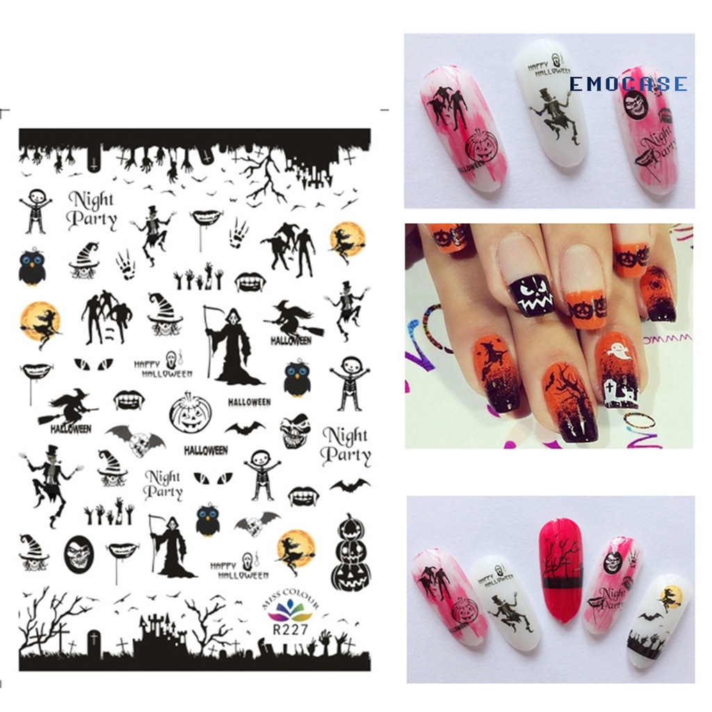 Ny-nail Miếng Dán Móng Tay Tự Dính Mạnh Mẽ Họa Tiết Tinh Tế Thân Thiện Với Môi Trường Trang Trí Nhiều Phong Cách Hallo