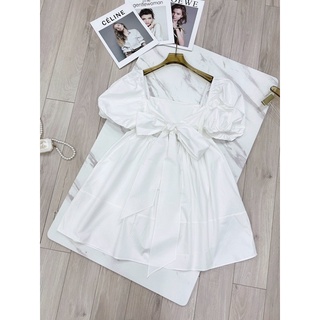 ĐẦM BBD TAY PHỒNG NƠ LƯNG XANH