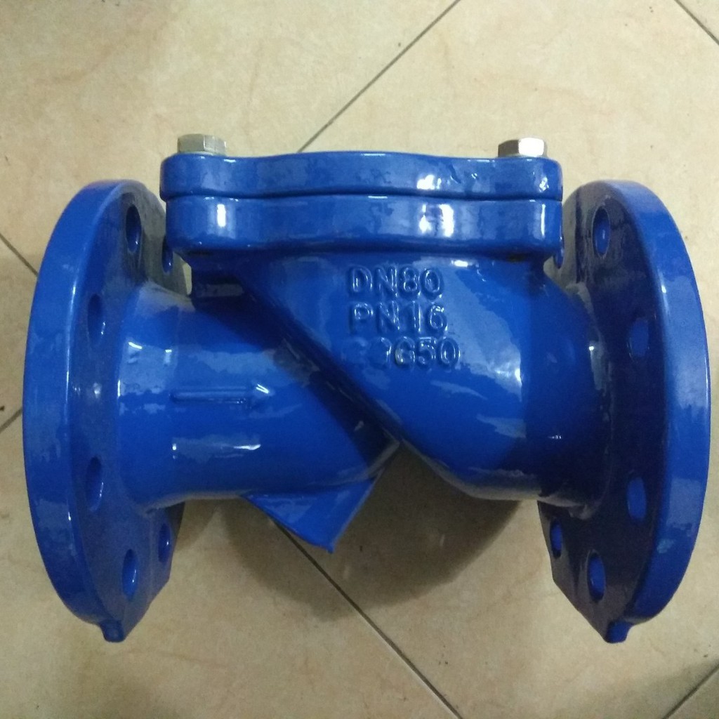 Van một chiều DN80 gang, mặt bích, lá lật, cánh cao su