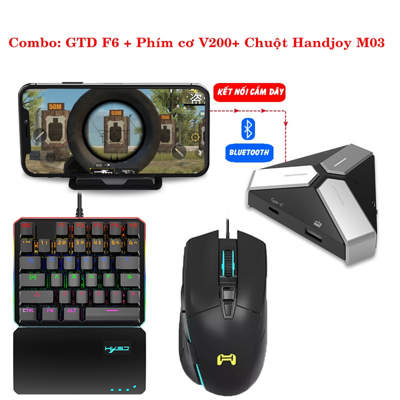 [Mã SKAMPUSHA8 giảm 8% đơn 300K] GTD F6 - Bộ chuyển đổi hỗ trợ mọi game mobile duy nhất(Tốc chiến, PUBG, COD, ROS...) | BigBuy360 - bigbuy360.vn