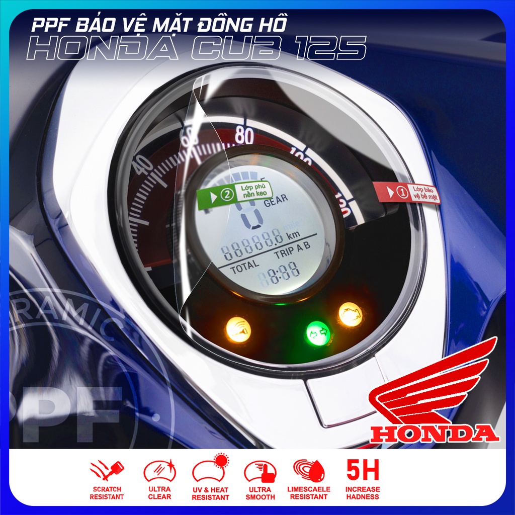 Miếng dán PPF bảo vệ CUB 125 chống trầy xước