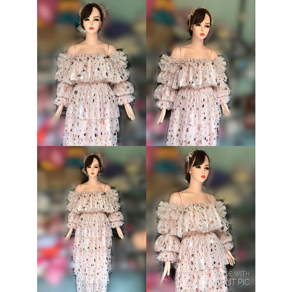 Váy von tay bồng chụp concept