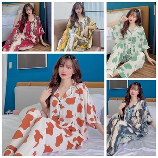 Pijama Bigsize dài size 55-100kg chất lụa manggo