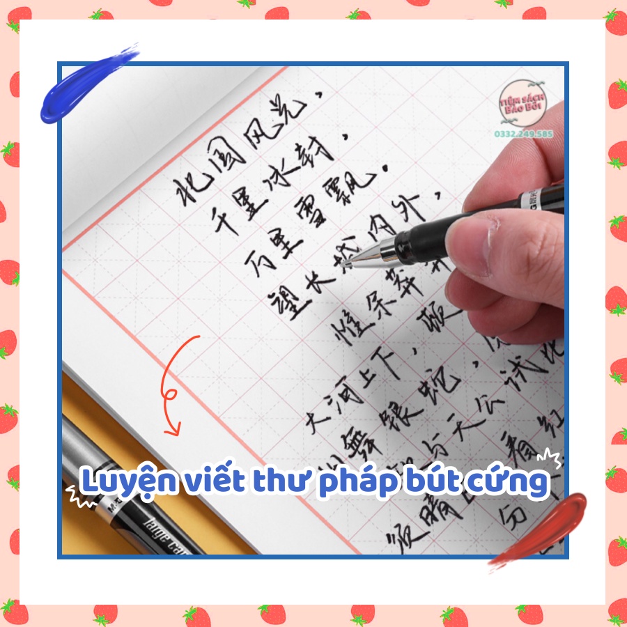 Bút gel M&G 0.7mm, luyện viết tiếng Trung Hàn Nhật, tập viết chữ Hán, luyện thư pháp bút cứng chuyên dụng