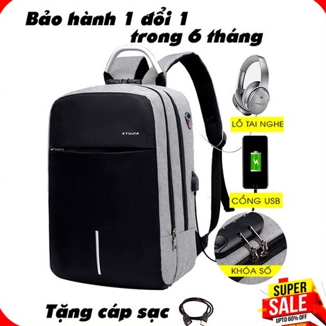 Balo Thời Trang Nam Nữ Laptop Chống Trộm Mã Khóa Phản Quang