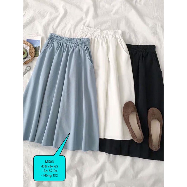 Chân váy Ulzzang phong cách Hàn Quốc dài qua gối. (Có ảnh thật) -Hàng nhập khẩu | BigBuy360 - bigbuy360.vn