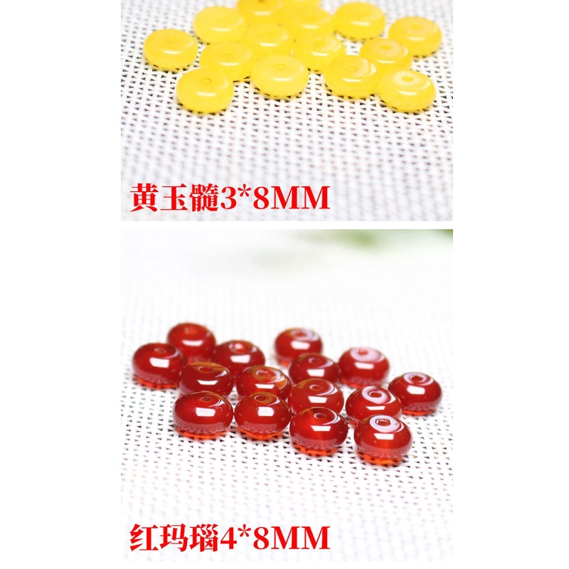 Chuỗi Hạt Đá Mã Não Đỏ Lapis Lazuli Màu Vàng Dùng Làm Đồ Trang Sức Thủ Công