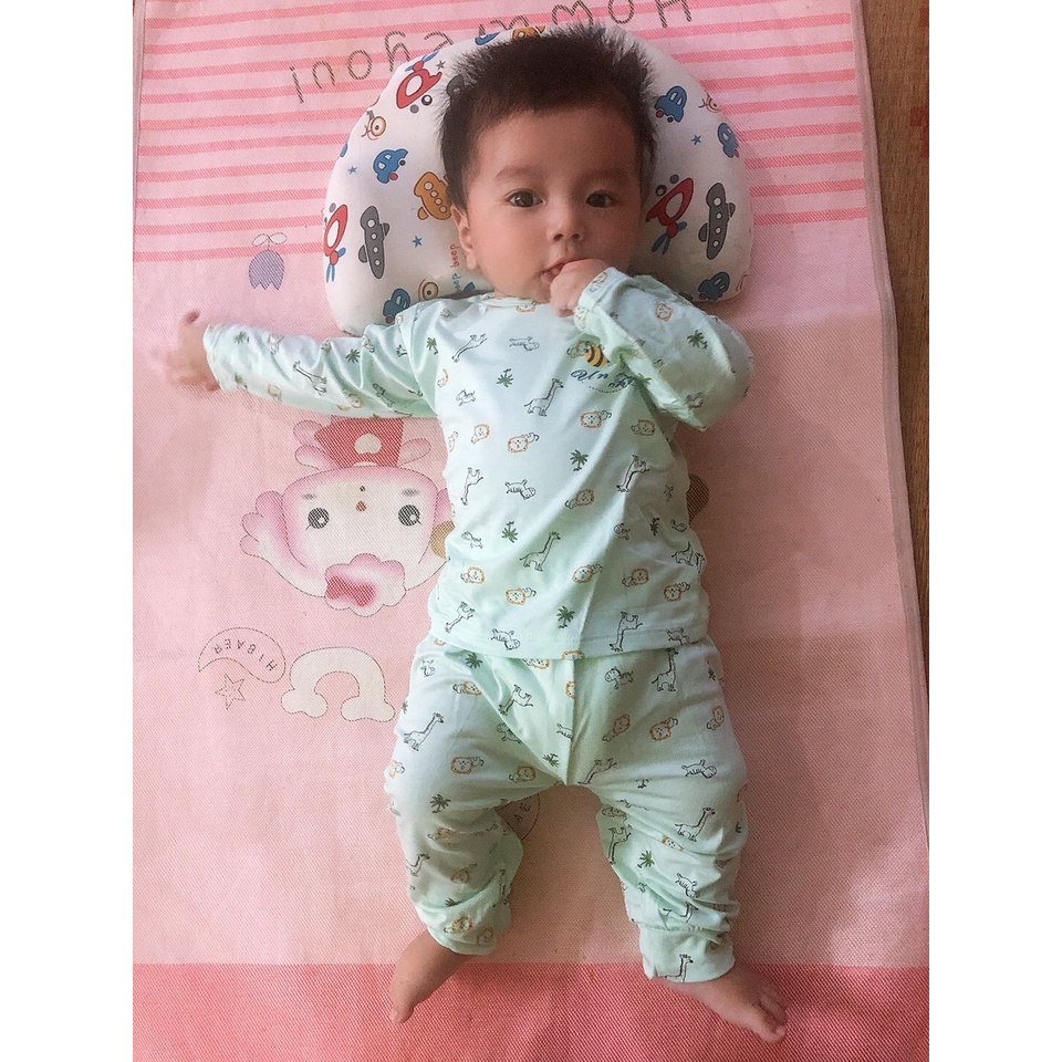 Bộ Quần Áo Bé Gái, Bé Trai Minky Mom Vải Thun In Họa Tiết Micky, Bộ Dài Tay Cho Bé Mặc Thu Đông từ 5-18kg