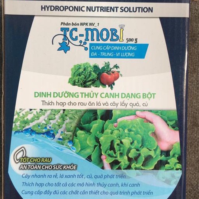 [SIEURE] Hộp dinh dưỡng thủy canh dạng bột TC-Mobi gói 500g hàng đẹp, phân phối chuyên nghiệp.