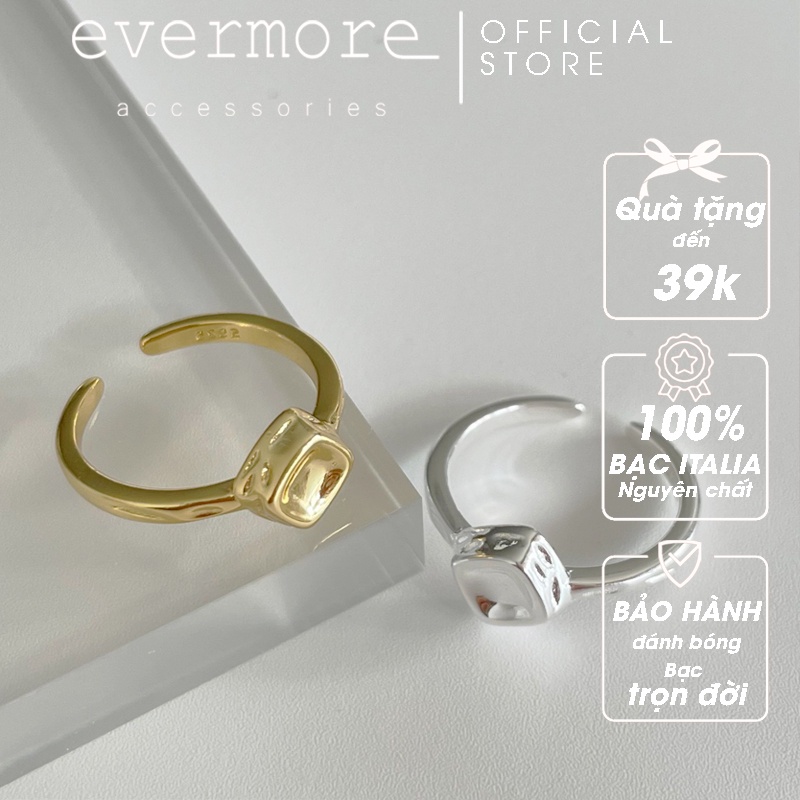 Nhẫn bạc EVERMORE, nhẫn bạc 925 Cheese phong cách hiện đại, minimalism - N046