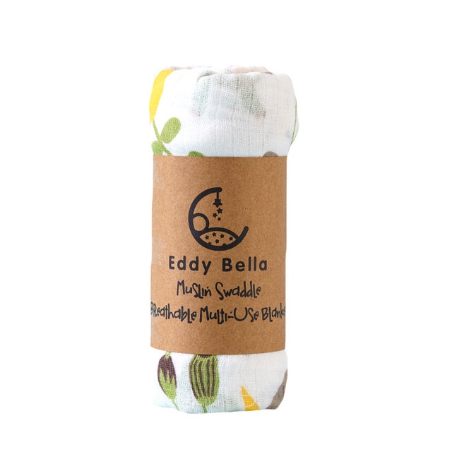 Khăn tắm xô 2 lớp cho bé Eddy Bella Muslin Swaddle kích thước 110 x 110 cm siêu thấm, mềm mịn
