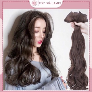 Set 3 dải tóc giả nữ kẹp xoăn sóng cao cấp làm dày tóc