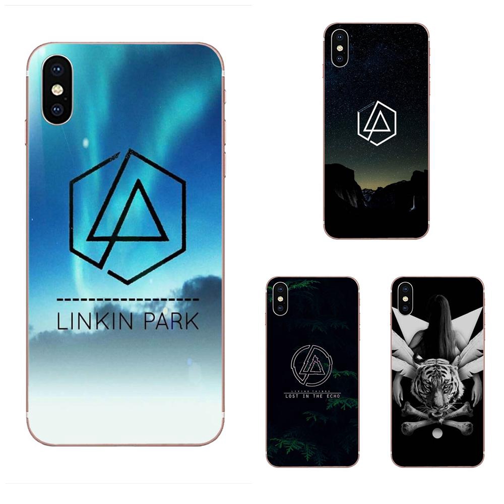 Ốp điện thoại chống sốc in Logo Linkin Park cho iPhone 11 Pro X XS Max XR 4 4S 5 5C 5S SE SE2 6 6S 7 8 Plus