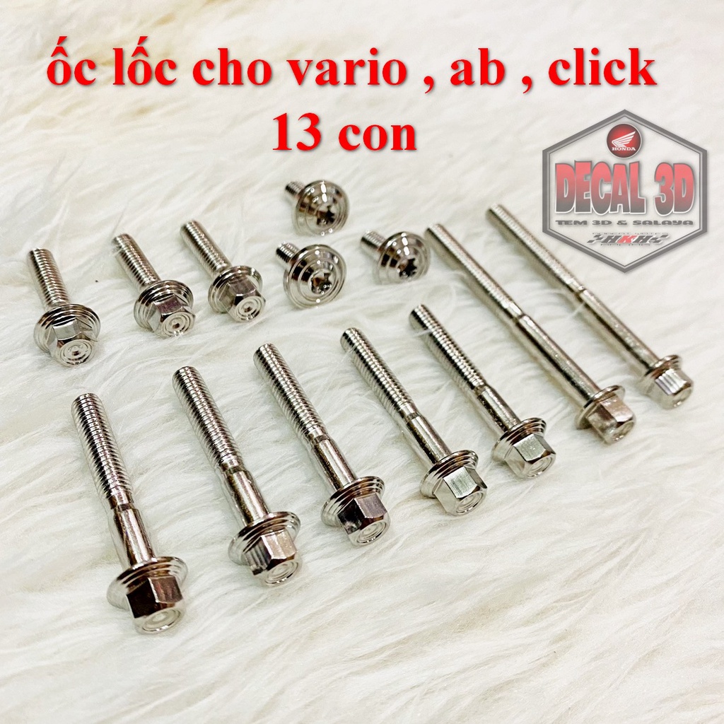 COMBO ỐC LỐC SALAYA CHO VARIO , CLICK , AB