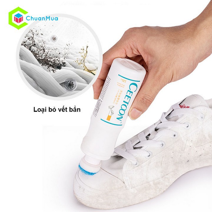 Bộ 2 Chai Gel Tạo Bọt Vệ Sinh Và Tẩy Trắng Đế Giày Đa Năng 120ml ( Repaint Giày ) - Sneaker Cleaning