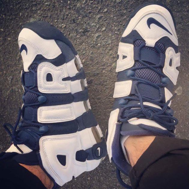 Hot Rẻ Nhất Rồi - FRESHIP Giày Thể Thao Nike Air More Uptempo Xanh Chữ Trắng (FULL BOX)_TD98 M55 ¹ $ *