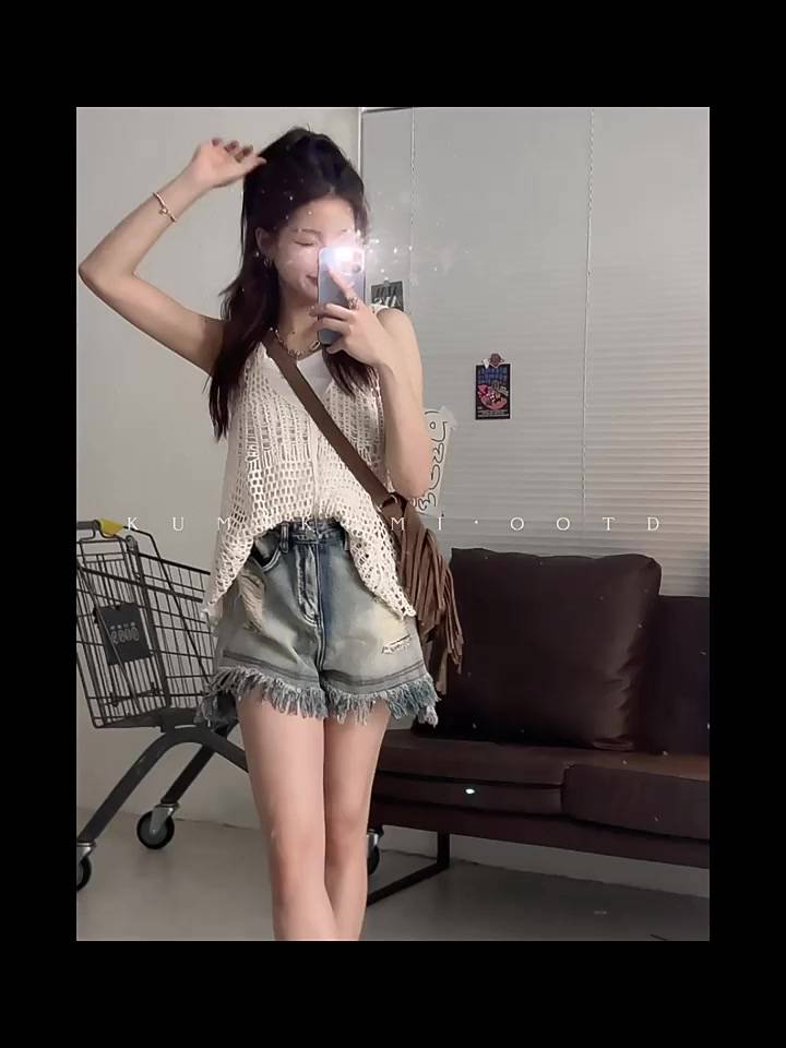 HUANG YOYO Áo Len Đan Không Tay Phong Cách retro Thời Trang Hàn Quốc Dành Cho Nữ | BigBuy360 - bigbuy360.vn