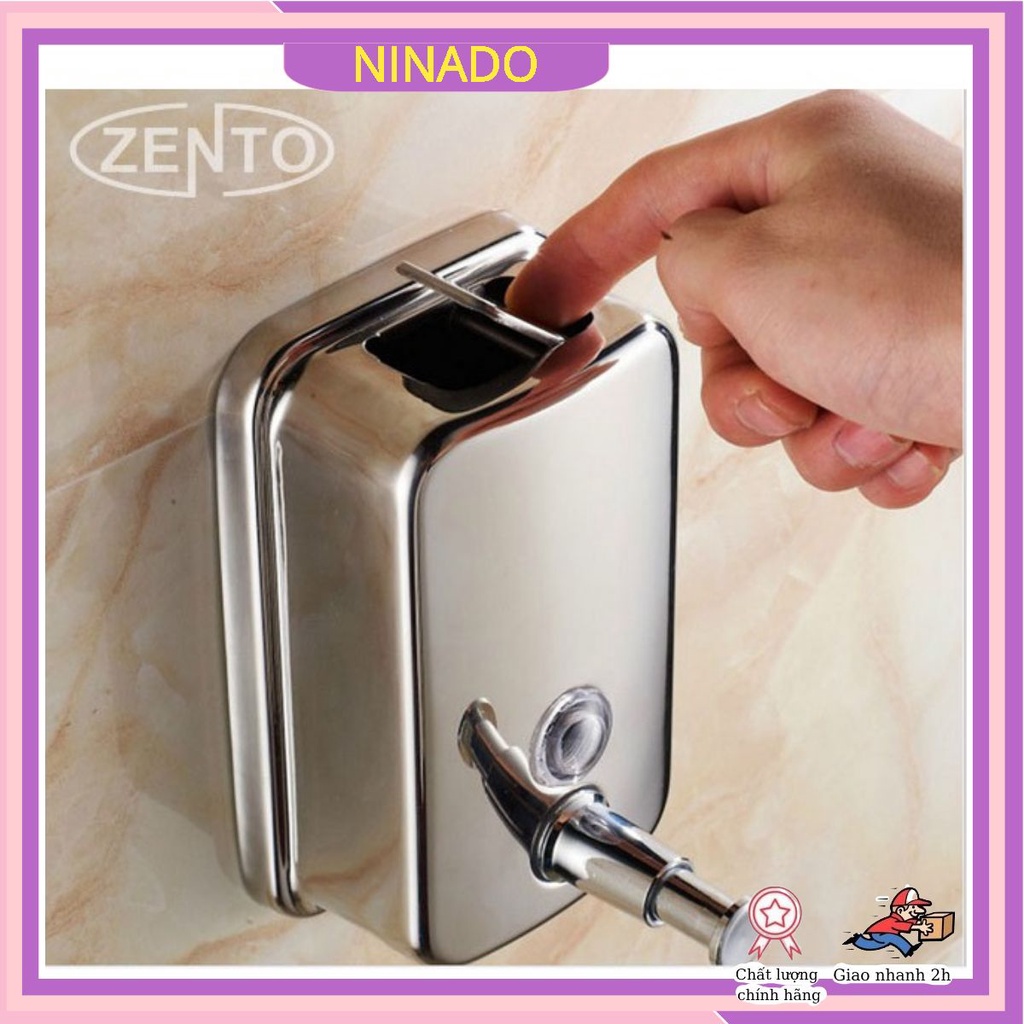 Hộp đựng nước rửa tay xà phòng nhấn treo tường inox