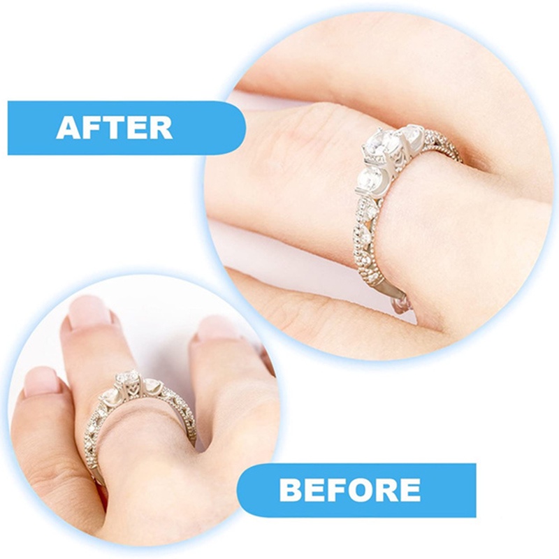 Set 5 Đế Lót Nhẫn Hình Xoắn Ốc Trong Suốt Điều Chỉnh Kích Thước